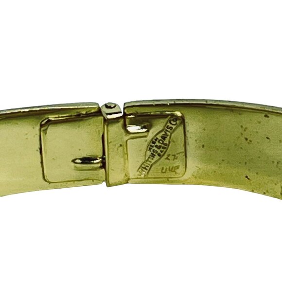 Vintage Whiting And Davis Gold Tone Belt With Buckle Hinged Bracelet (5489) - Picture 5 of 5